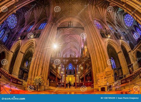 Interior of the National Cathedral in Washington DC, USA Editorial ...