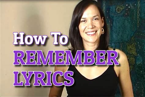 How To Remember Lyrics... And Get Them To Stick! - Singer's Secret ...