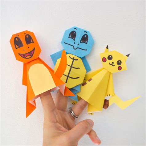 Easy Origami Pokemon: Pikachu, Charmander, and Squirtle | Pink Stripey ...