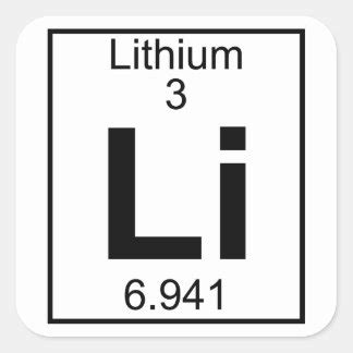 Lithium Periodic Table Stickers | Zazzle