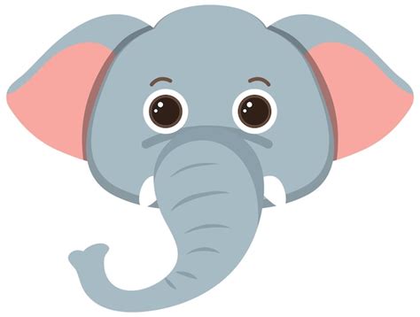 Free Vector | Elephant head in flat style