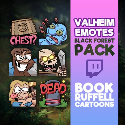 6x Valheim Emoji Emotes BLACK FOREST PACK for Twitch Cute Valheim Emoji ...