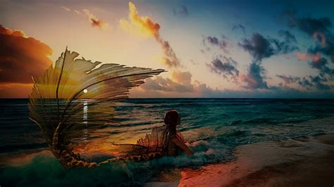 Mermaid Sunset Tropical - Free image on Pixabay