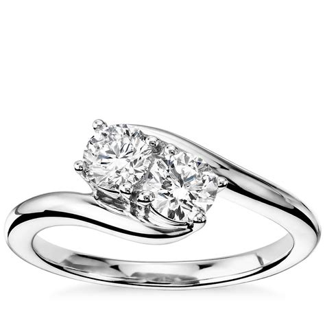 Two-Stone Solitaire Diamond Ring in 14k White Gold (3/4 ct. tw.) | Blue Nile