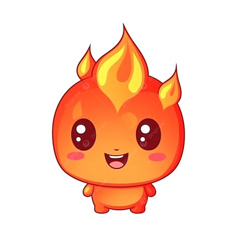 Cute Cartoon Fire Character, Cartoon, Animal, Mammals PNG Transparent Image and Clipart for Free ...