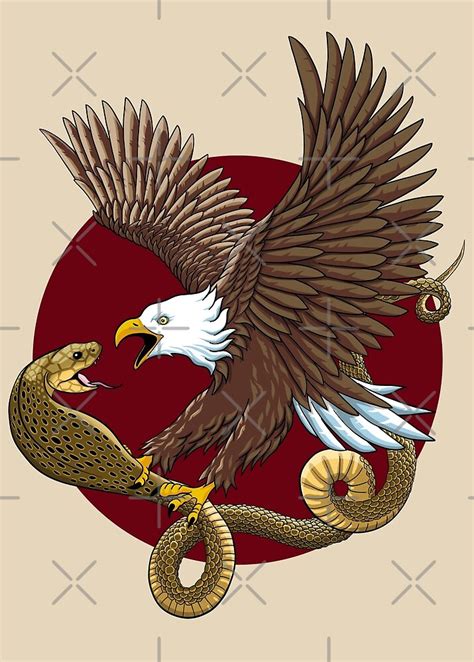 "Eagle vs snake" by TMBTM | Redbubble