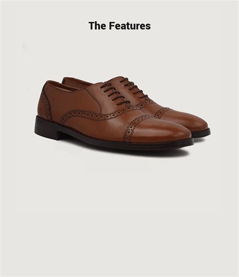 Greyson Brogues Oxford Tan Leather Shoes For Men - The Jacket Maker