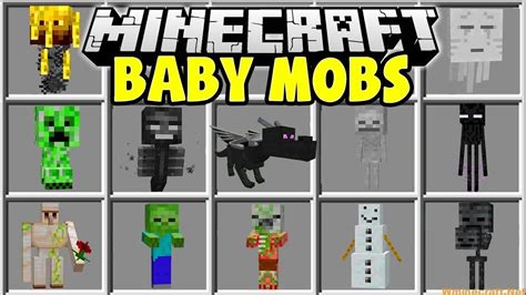 Baby Mobs Mod 1.12.2-1.7.10 for Minecraft - Creates a few small mobs