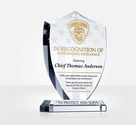 Unique Police Recognition Plaques and Sample Wordings - DIY Awards