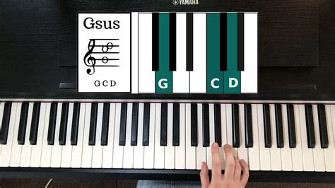 How Gsus Chord on Piano - YouTube