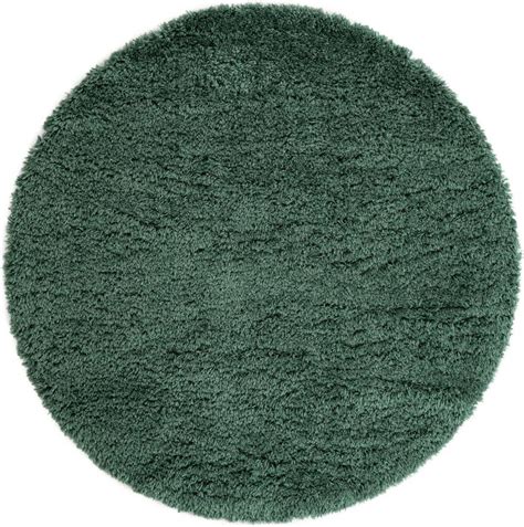 Forest Green 6' 7 x 6' 7 Infinity Shag Round Rug | Rugs.com