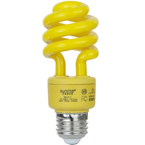 Compact Fluorescent Bulbs Sunlite SL13/27K/CD1 13-Watt Spiral Energy ...