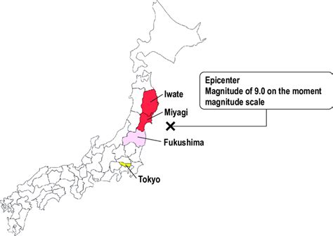 Location of Iwate Prefecture, Miyagi Prefecture, and Fukushima... | Download Scientific Diagram