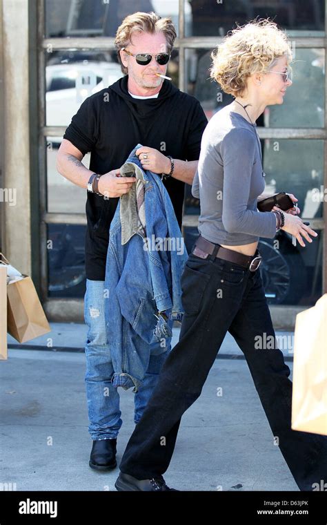 John Mellencamp and Meg Ryan Meg Ryan leaving RRL boutique in West Hollywood after shopping with ...