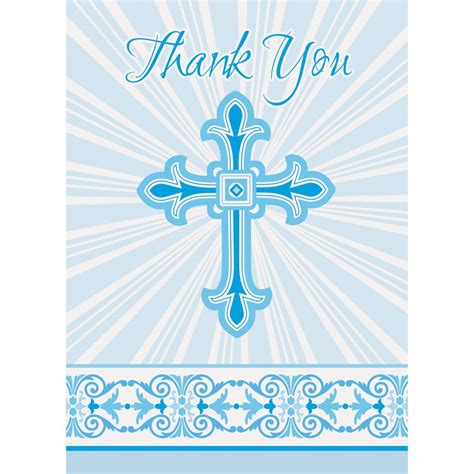 Radiant Cross Religious Thank You Notes, Blue, 8ct - Walmart.com ...