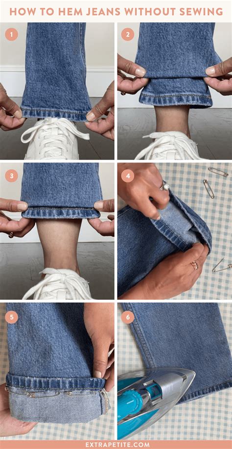 Tutorial how to hem jeans without sewing – Artofit