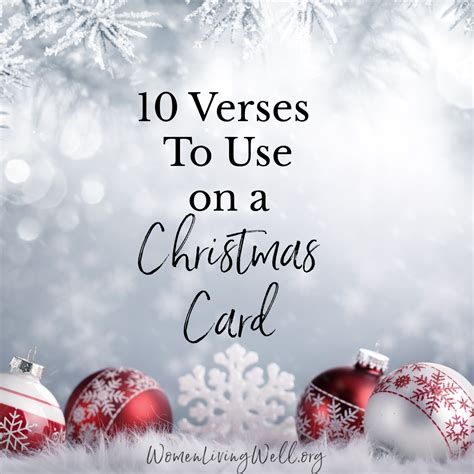 10 Verses To Use on a Christmas Card - Women Living Well