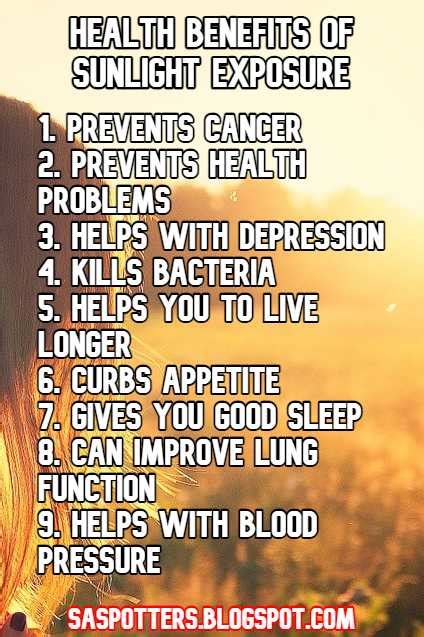 SA Spotters: 9 Health benefits of sunlight