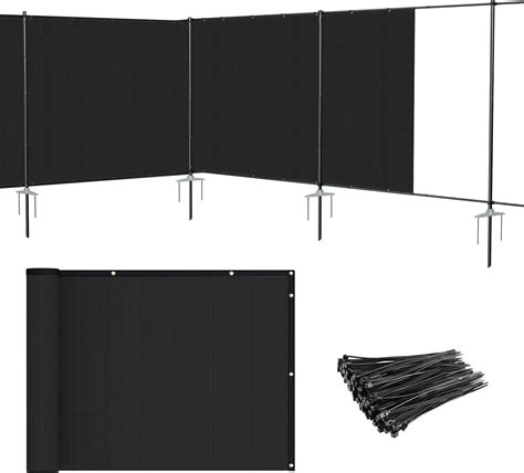Amazon.com : PATIO Privacy Screen Fence Panels Outdoor Freestanding 5'x24' Metal Privacy Screen ...