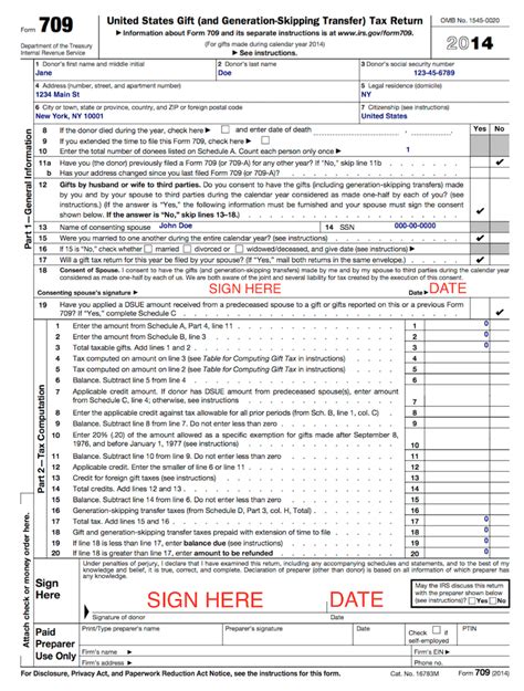 Completed Sample IRS Form 709 Gift Tax Return for 529 Superfunding / Front-Loading — My Money Blog