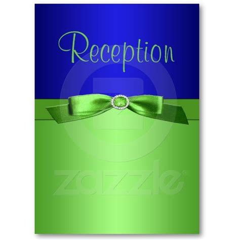 Lime Green and Royal Blue Enclosure Card | Zazzle.com | Blue green ...