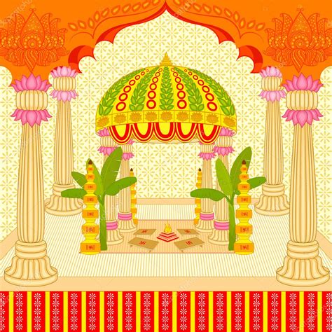 Indian wedding mandap Stock Vector Image by ©stockshoppe #38032809