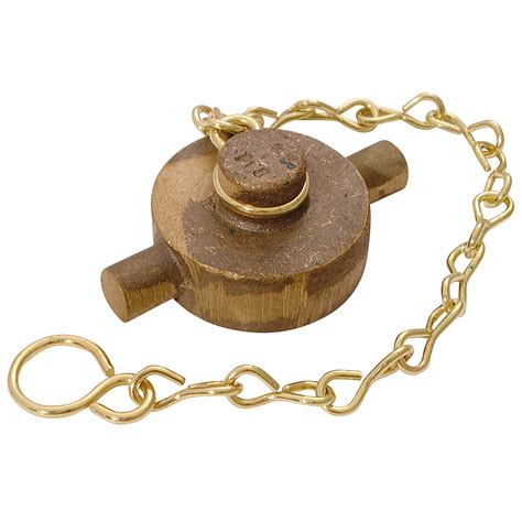 3" BSPP GUN METAL BLANK CAP AND CHAIN | Shepherd Hydraulics