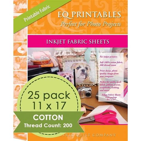 Inkjet Printable Fabric, 11" x 17" 25pk, Warm White - Walmart.com