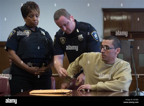 New York, NY, USA. 14th June, 2016. Court officers remove handcuffs from ELLIOT MORALES during ...