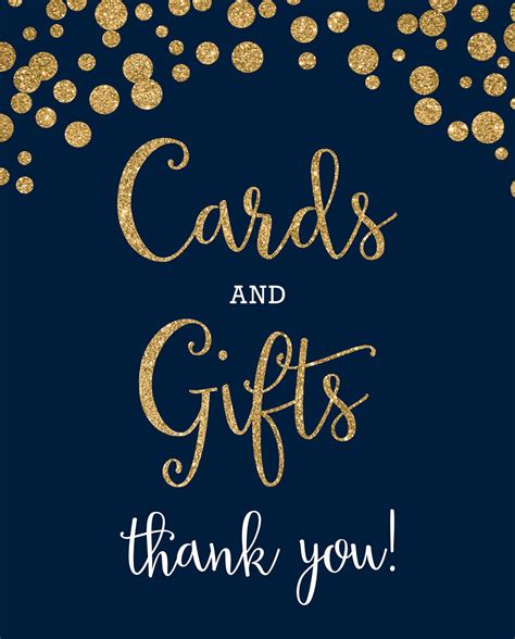 Instant Download Printable Navy Blue and Gold Glitter Cards and Gifts ...