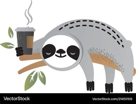 Cute sloth bear animal Royalty Free Vector Image