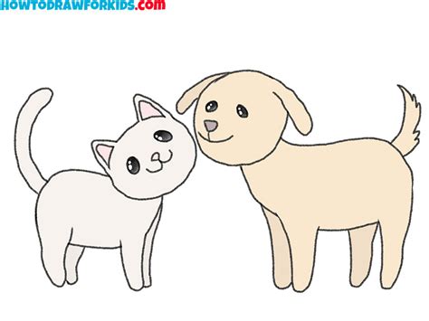 How to Draw a Cat and Dog - Easy Drawing Tutorial For Kids