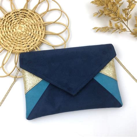 Navy Blue Clutch - Etsy