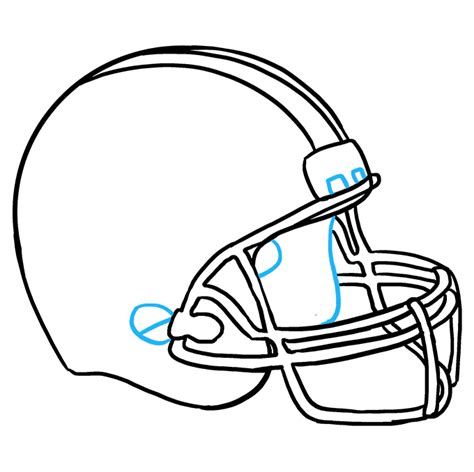 How to Draw a Football Helmet - Really Easy Drawing Tutorial