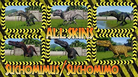 Suchomimus all skins / Suchomimo todas las skins Jurassic World Evolution 1.6.2.40162 - YouTube