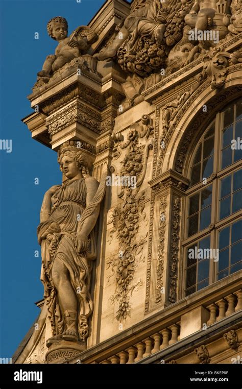 Louvre Museum Architecture, Paris, France Stock Photo - Alamy