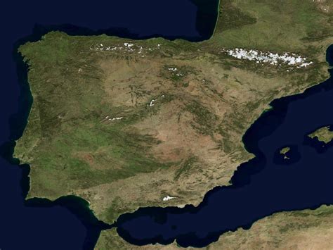 Satellite Image of Spain In January 2004 • Mapsof.net