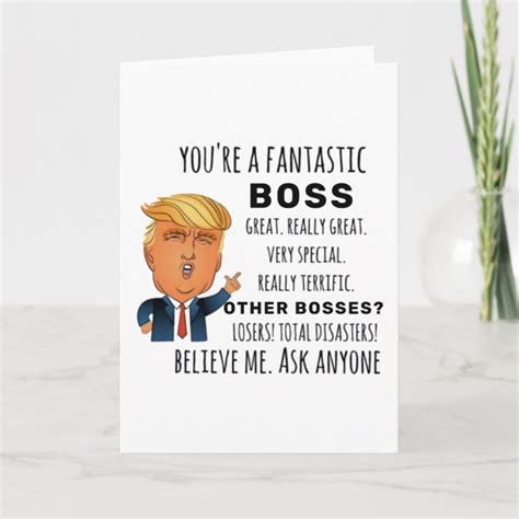 Funny Boss Birthday Best Gift Card | Zazzle.com