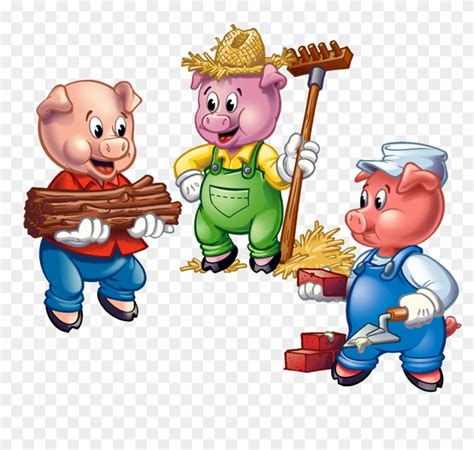 The Three Little Pigs - Three Little Pigs Clipart - Free Transparent PNG Clipart Images Download