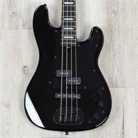 Lakland Skyline 44-64 GZ Geezer Butler Signature Bass, Ebony Fretboard, Black