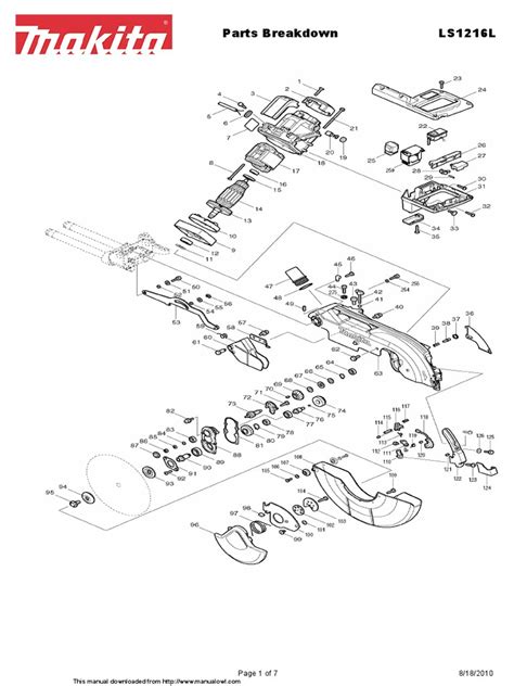 Manual - Makita Ls1216l Parts Diagram | PDF | Screw | Washer (Hardware)