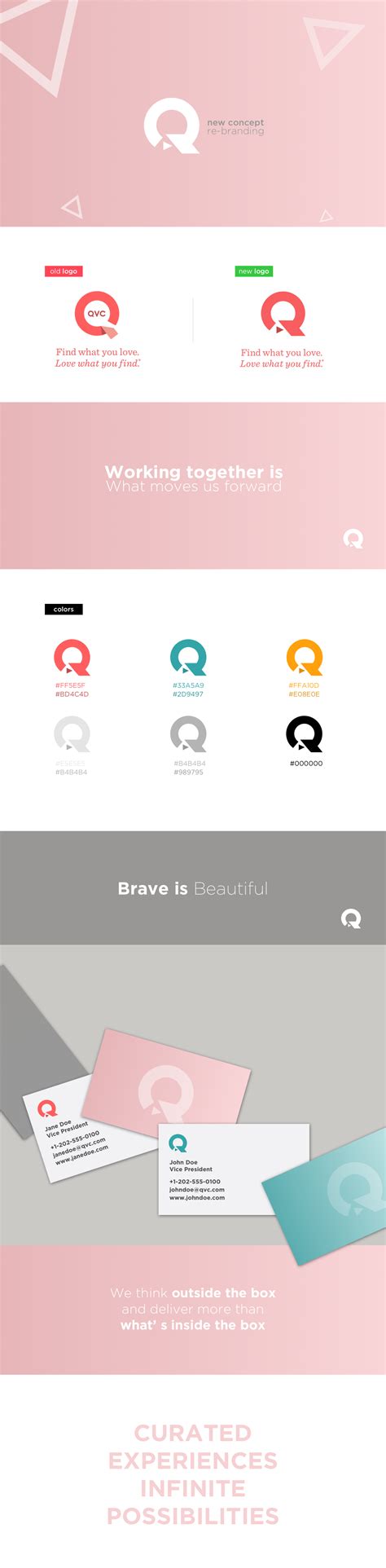 QVC Logo Concept and Re-Branding on Behance