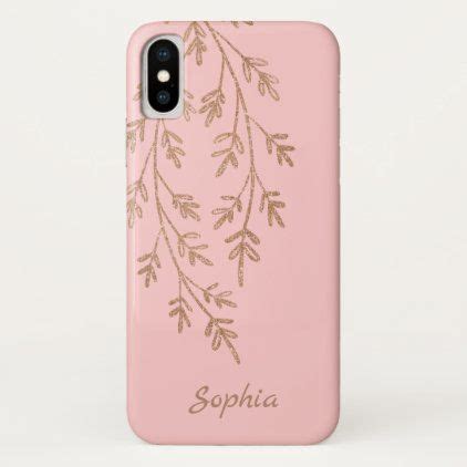 Elegant Rose Gold Twigs Custom Pink Case-Mate iPhone Case | Zazzle | Pink phone cases, Pink ...