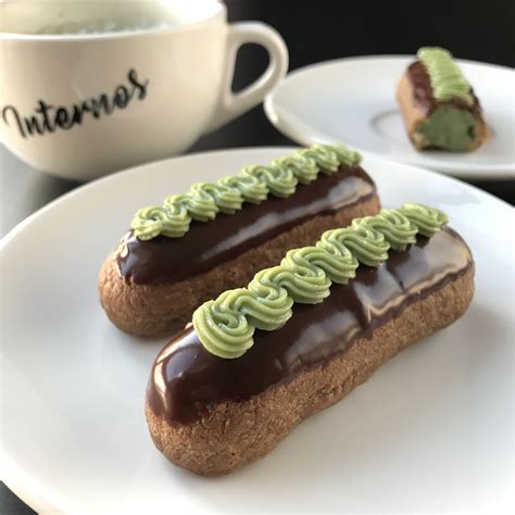 Vegan Matcha and Chocolate Eclairs Recipe