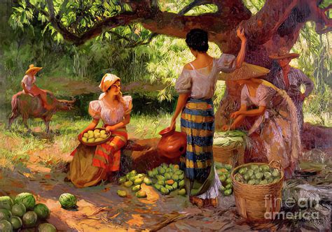 Under the Mango Tree, 1952 Painting by Enzo Matteo - Fine Art America