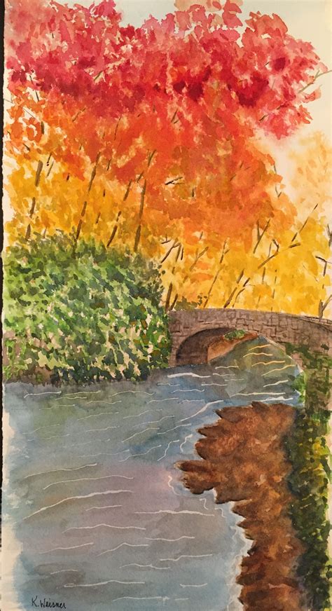 Bridge | Watercolor paintings, Painting, Art