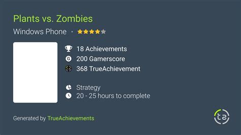 Plants vs. Zombies (WP) Achievements | TrueAchievements