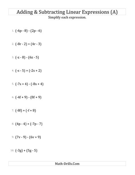 Grade 9 Simplifying Algebraic Expressions Worksheets Pdf – Thekidsworksheet