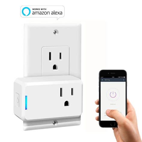 Wi-Fi Mini Smart Plug Works with Alexa for Voice Control Save Energy and Reduce Electric Bill-SH ...