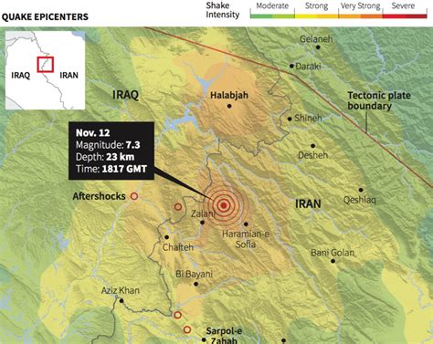 Iran, Iraq earthquake photographs show widespread devastation ...